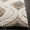 thumbnail image 4 of SAFAVIEH Florida Declan Geometric Shag Runner Rug, Cream/Smoke, 2'3" x 19', 4 of 7