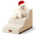 thumbnail image 1 of Escalera curva para mascotas COZY KISS para perros con funda a prueba de fugas, color beige, 1 of 7