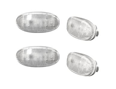4 x Smoke Lens//Amber Side Fender Marker Light Clearance Sealed LED Trailer Lamps