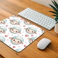 thumbnail image 4 of Cute Sheep Faces Hearts Watercolor Mouse Pad Low Profile Gaming Mat, 4 of 7