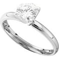 thumbnail image 1 of 14kt White Gold Womens Round Diamond Solitaire Bridal Wedding Engagement Ring 1.00 Cttw, 1 of 1