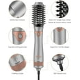 thumbnail image 2 of 4-in-1 Hair Dryer Brush, Negative Ion Detachable Hair Dryer Styler Hot Air Hair Dryer for Straightening Curling Drying Multifunctional Styling, 1000W, Gray, Rose Gold, 2 of 6