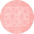 thumbnail image 1 of Ahgly Company Indoor Round Oriental Red Traditional Area Rugs, 4' Round, 1 of 4