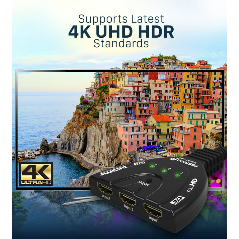 HDMI Switch 3x1 with 4K Support and Remote - Adds 3 HDMI Ports to TV  (400039) - Best Deal in Town Las Vegas