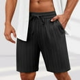 thumbnail image 2 of cllios Mens Sweat Workout Shorts 5 Inch Inseam Casual Athletic Jogger Short Shorts for Men Fashion Striped Textured Drawstring Gym Shorts, 2 of 8