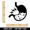 thumbnail image 2 of Stomach Ache Pain Anatomy Organ Body Part Self-Inking Rubber Stamp Ink Stamper - Blue Ink - Small 3/4 Inch, 2 of 7