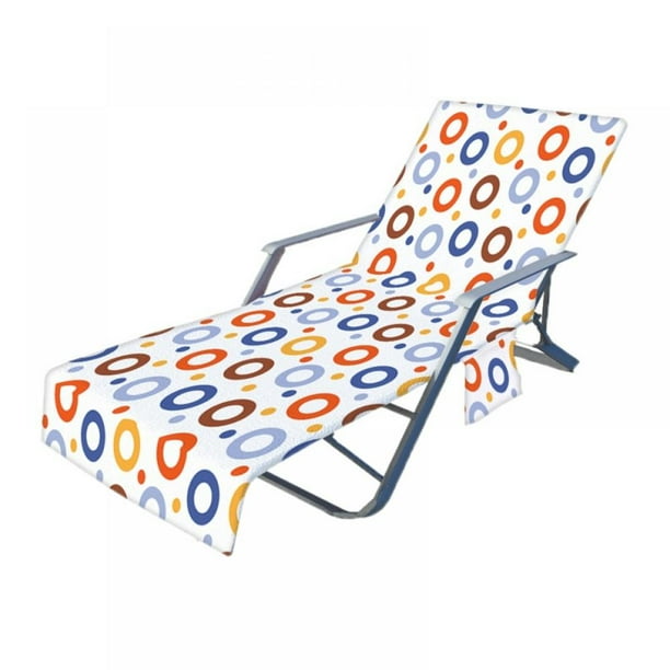 Beach Chair Towel,Striped Lounge Chaise Towel Cover for Sun Lounger