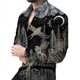 thumbnail image 1 of Camisa de hombre 2024, diseño de diseñador informal de moda, solapa con botones, manga larga, para hombre, para fiesta, graduación, deportes, gimnasio, talla grande, 1 of 6