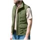 thumbnail image 2 of Ceisia Men's Relaxed Fit Multi-Pocket Utility Vest - Stand-Up Collar Zip Front Army Green M Gifts, 2 of 7