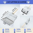 thumbnail image 2 of Durable Metal Cat Litter Cleaner with Long Handle - Heavy Duty Pooper for Efficient Litter Management Stainless Steel Design for Optimal Cleaning Washable and Convenient Stand Included, 2 of 5