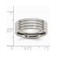 thumbnail image 4 of Stainless Steel Grooved 8mm Polished Band, 4 of 8