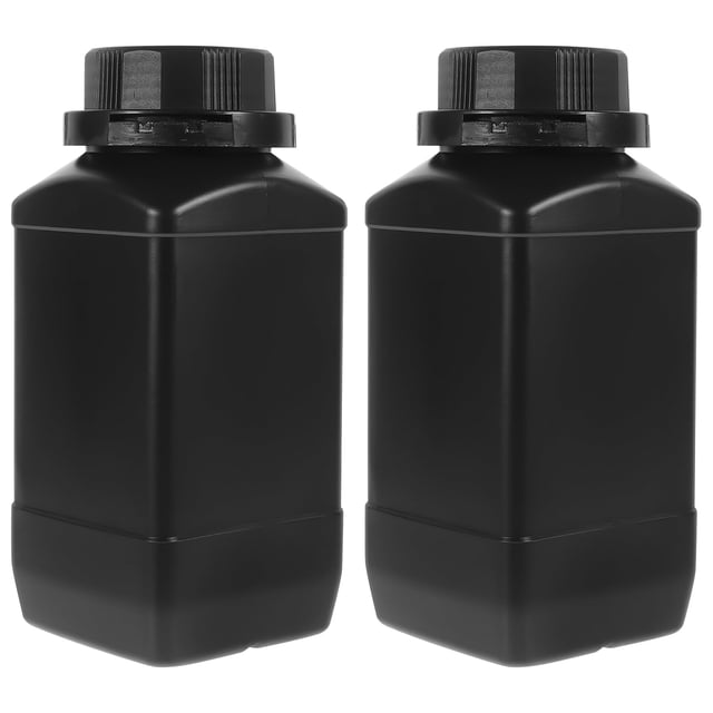 2 piezas de terrario cuadrado de boca grande, cubo para reactivo, recipiente para almacenamiento de laboratorio, frascos de Pe