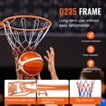 thumbnail image 3 of VEVOR Basketball Rim, Wall Door Mounted Basketball Hoop, Heavy Duty Q235 Basketball Flex Rim Goal Replacement with Net, Standard 18" Indoor and Outdoor Hanging Basketball Hoop for Kids Adults, 3 of 9