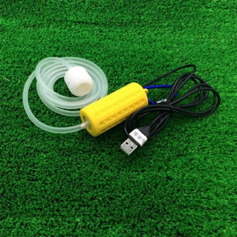 2PCS Aquarium USB Air Pump Portable Mini USB Aquarium Fish Tank Oxygen Air Pump Mute Energy Saving Fish Tank Air Pumps Green,One Size
