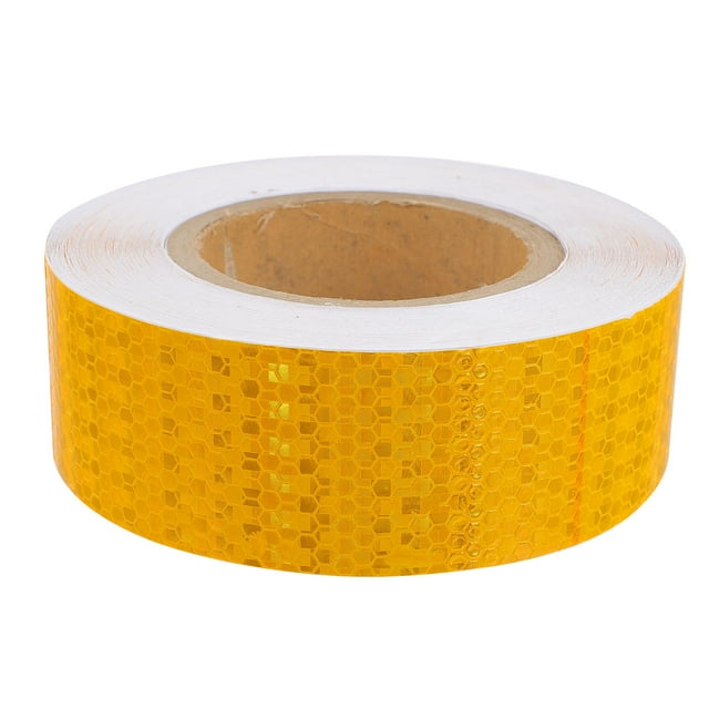 Phenofice Fluorescent Safety Reflective Tape Warning Tape Orange PVC Weatherproof Hexagonal Honeycomb Pattern for Warning Use 2.4in x 16.4ft