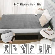 Entil Twin Size Heated Mattress Pad with 10 Heating Levels & 10 Timer Shutdown, Digital Screen Display, Coral Fleece Fabric, 39 x 75, Gray