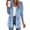 59#Sky Blue, variant on Shawl Collar Velvet Jacket for Women Open Front Long Sleeve Longline Cardigan Button Detail Dressy Going Out Business Casual Work Office Winter
