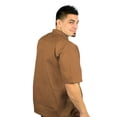 thumbnail image 2 of Men's Short Sleeve Retro Bowling Camp Shirt By Mato & Hash - Rust/Cream CA5000 XL, 2 of 4