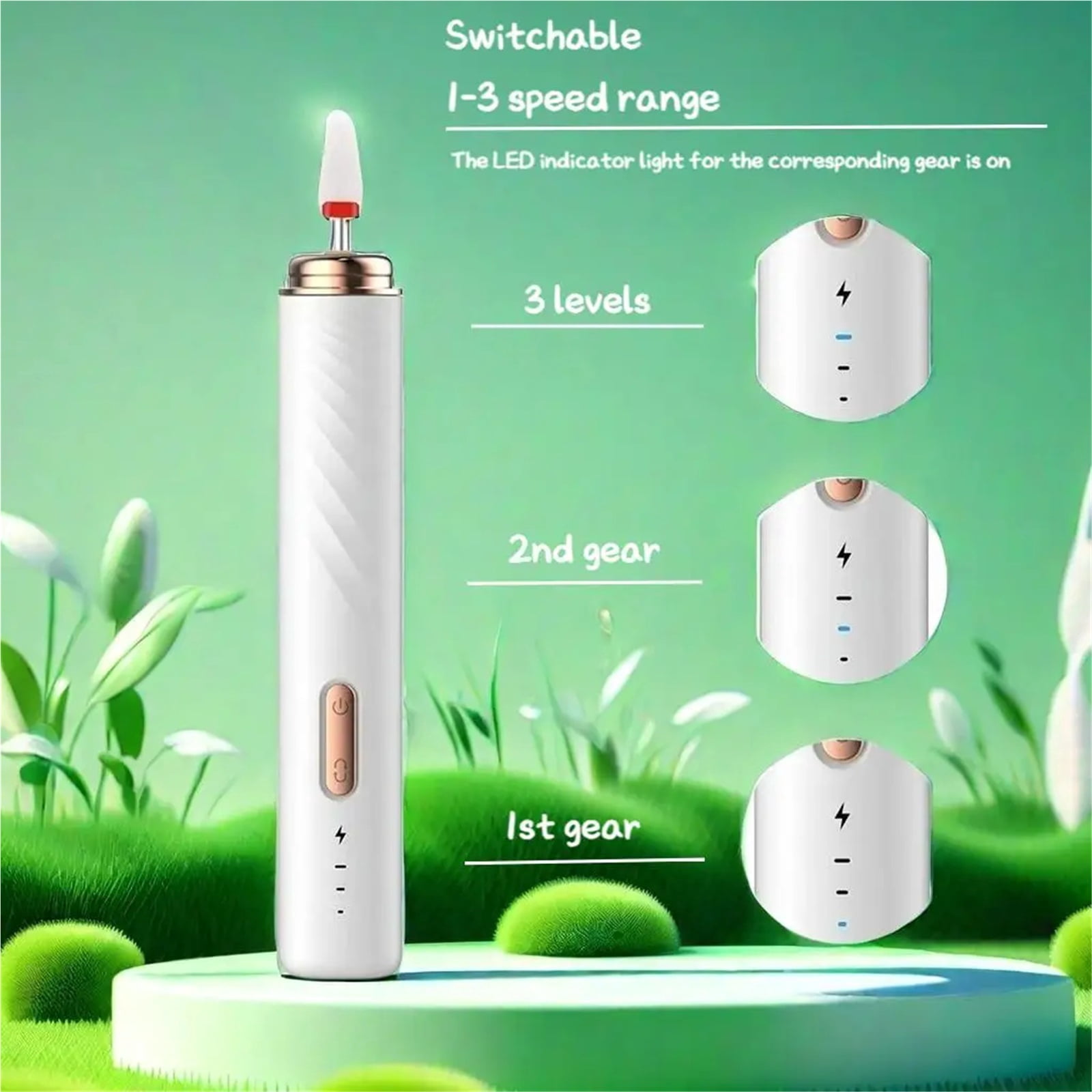 Portable Electric Nail Drill Machine, Nail Trimming Milling Cutter Set, Polishing Adjustable Speed Nail Polishing Machine