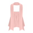 thumbnail image 3 of Youyipin Womens Tank Tops Tummy Control Modest Flowy Mesh Solid Color Halter Tops For Women, 3 of 4