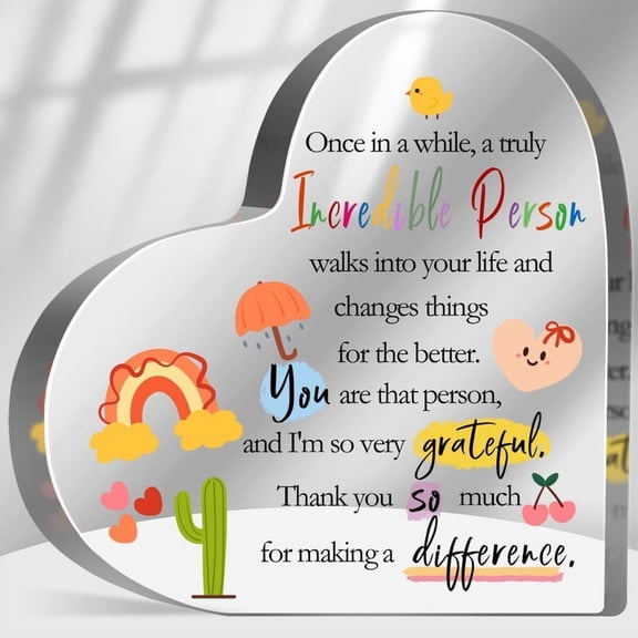 Inspirational Quote Gifts For Women Men Teacher Appreciation Office Decor Gifts Thank You Gifts For Teacher Mentor Gifts For Teaching Assistant Cute Motivational Office Desk Decor 4X4 In