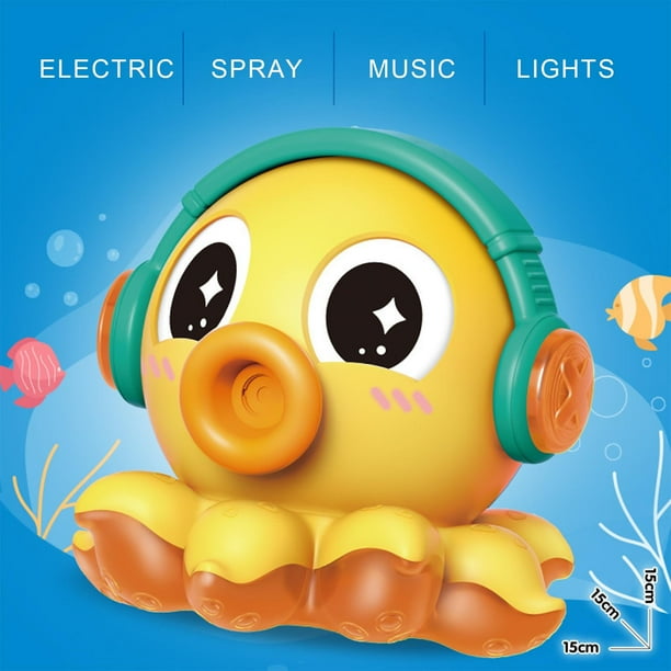 Pulpo interactivo para bebé con música, luces y chorro de agua | Juguete sensorial para gatear y desarrollar el desarrollo infantil | Juguetes educativos tempranos para bebés de 6 a 12 meses