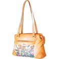 thumbnail image 2 of Sishka Womens Hand Painted Vibrant Orange Leather Shoulder Bag – Stylish Bag for Work, Travel & Daily Use, 2 of 7