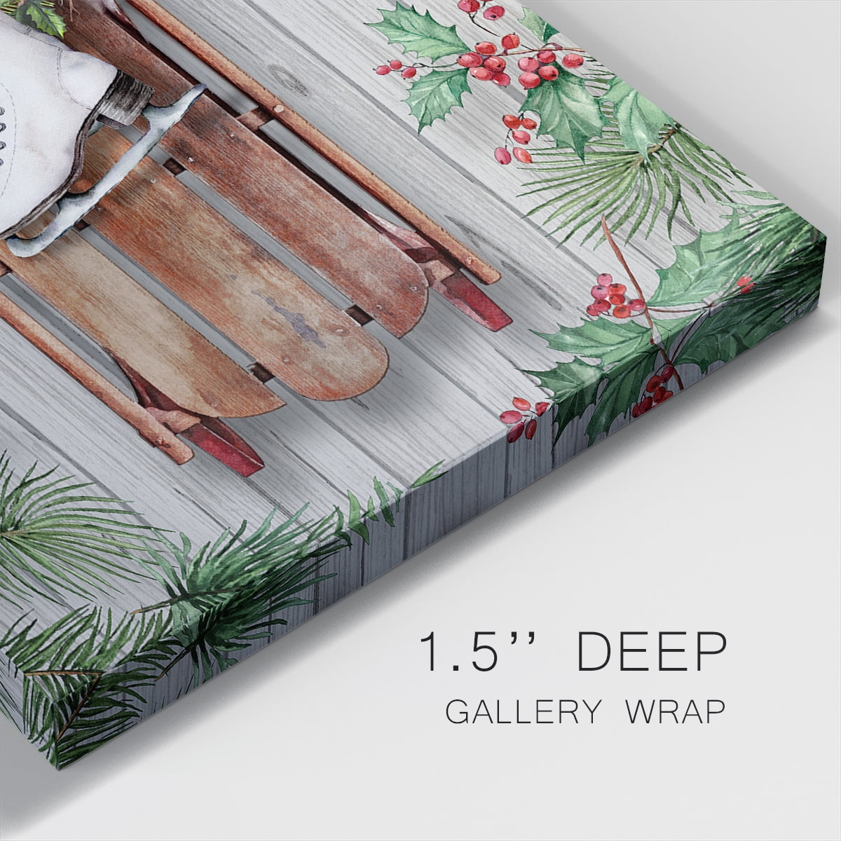 Sled and Skates- Gallery Wrapped Canvas