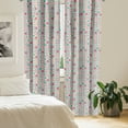 thumbnail image 2 of Ambesonne Moroccan Curtains, Quatrefoil, Pair of 28"x63", Blue Green, 2 of 5