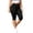 Black, variant on HomeDM Plus Size Capri Leggings for Women High Waist Workout Yoga Pants Black Lounge Tummy Control Running Size 2XL