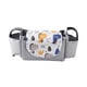 thumbnail image 3 of Bolsa organizadora para cochecito con portabotellas, almacenamiento de juguetes, artículos esenciales para bebé, bolso de mano gris claro, 3 of 9