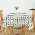 thumbnail image 1 of SHAR Rectangular Tablecloth Outdoor Table Resistant Cotton Tablecloth Stain Proof Canvas Fabric Printed Leaf Pattern Small Green Dining Table Picnic Party Garden 100X140cm, 1 of 4
