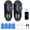 10 modes, 29 levels, remote control electrode model, variant on CNV EMS Foot Massager Slippers with Additional Wellness Patches, Rechargeable Pulse Sandals for Leg Relaxation, 10 Modes and 29 Intensity Levels, Remote Control, Black