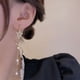 thumbnail image 5 of Pendientes largos con borlas y perlas de plata 925 con forma de estrella y aguja para mujer, estilo moderno, elegantes y adecuados para muchas ocasiones., 5 of 5