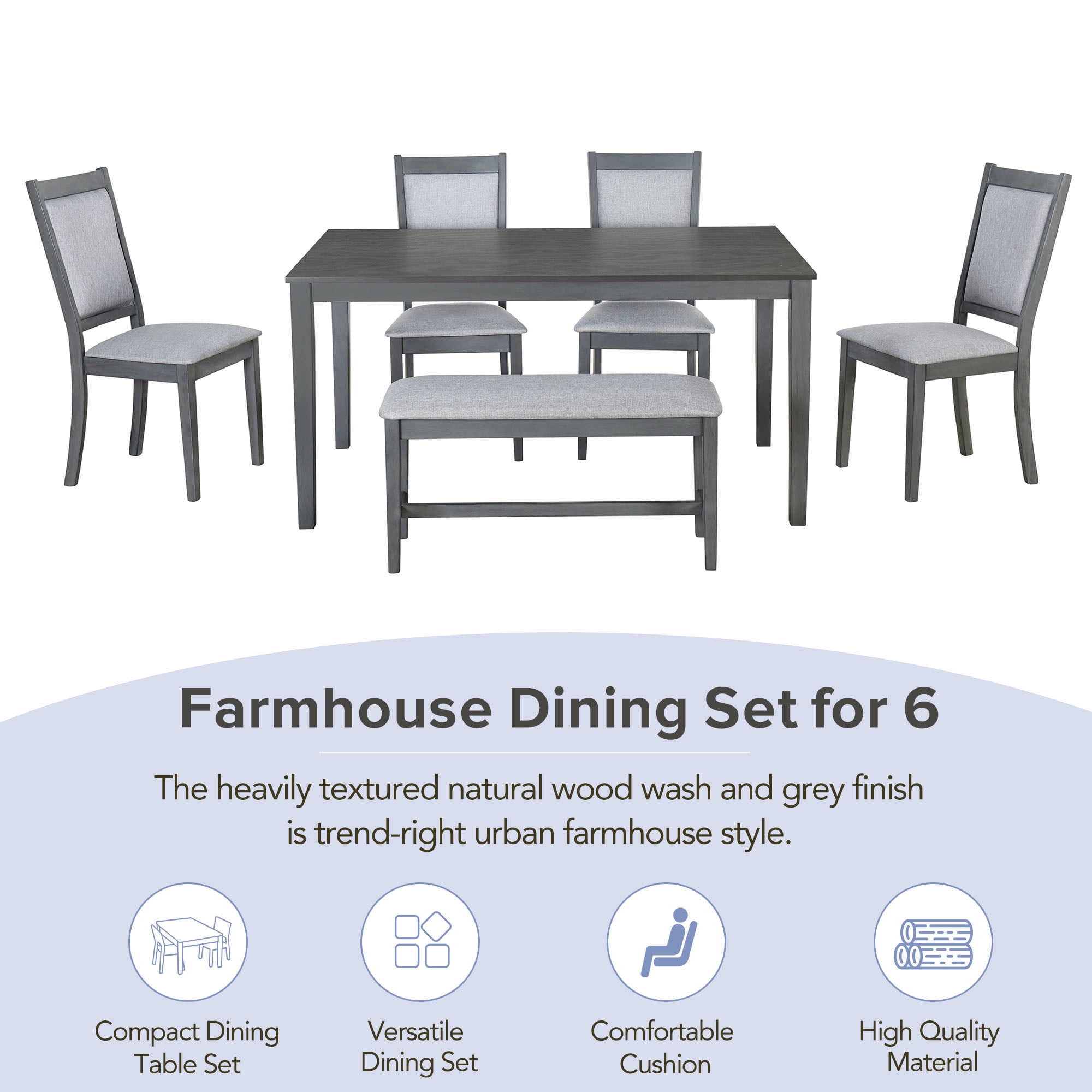 Urban farmhouse dining online set