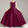 thumbnail image 2 of ATOGUTA Girls Dress Wedding Satin Dresses Princess Birthday Party Prom Ball Gown Size 0-13, 2 of 7