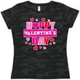 thumbnail image 3 of Inktastic Happy Valentine's Day with Hearts Women's T-Shirt, 3 of 5