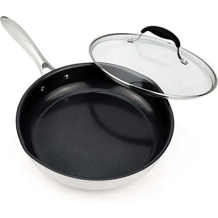 AVACRAFT Ceramic Nonstick Frying Pan with Lid, Nonstick Skillet, 10 Inch