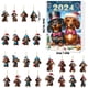 thumbnail image 2 of ¡Liquidación Total!, Nuevo calendario de adviento navideño de 2024 Calendario de adviento coleccionable con divertidos perros Akmoler, 2 of 7