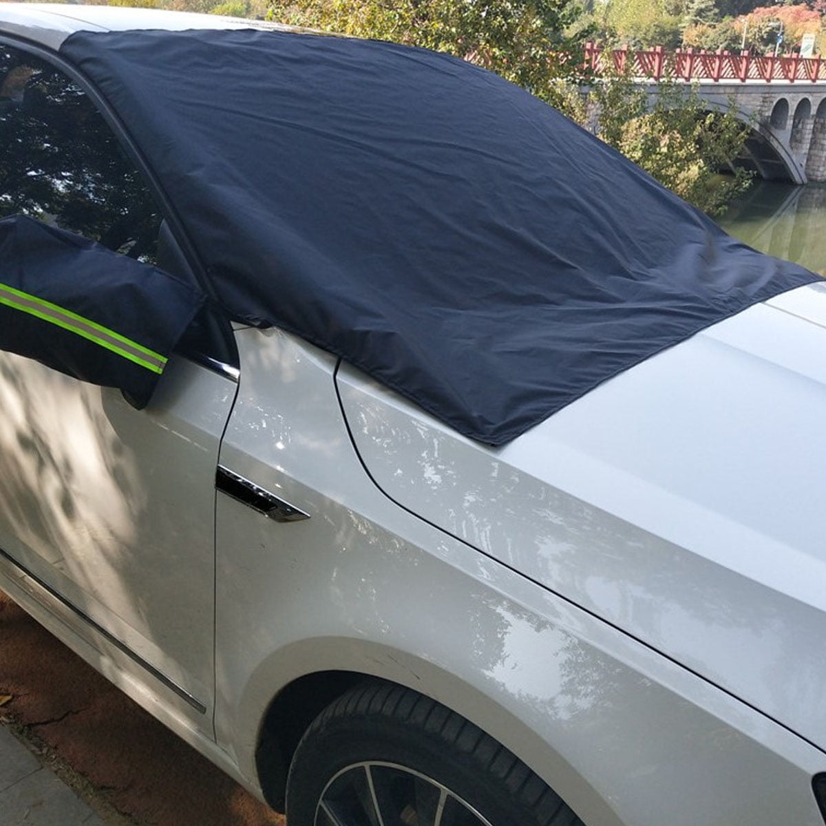 Truck Van Car Rear Windshield Snow Cover 56 X36Magnetic Frost Guard Windshield Cover SUV Waterproof Car Windscreen Snow Cover Back Sun Shade Protector Car