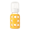 Lifefactory Glass Baby Bottle with Stage 1 Nipple, 4oz, Yellow, 1 ea