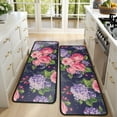 thumbnail image 4 of Kitchen Rugs Sets Of 2,Pioneer Flower Floral Print Pattern Anti Fatigue Kitchen Mat Rugs Non Slip Washable,Decorative Kitchen Floor Mats for Kitchen,Sink,Laundry,17"x47"+17"x47", 4 of 5