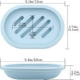 thumbnail image 5 of 2 Pcs Soap Saver for Bathroom, Kitchen, Bathtub, Keep Soap Dry, Stop Mushy Soap Tray for Shower Bathroom Kitchen (Blue), 5 of 9