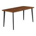 thumbnail image 2 of Furniture of America Brigg Rectangle Wood Dark Oak and Black Dining Table, 2 of 7