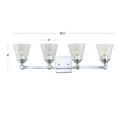 thumbnail image 3 of JONATHAN Y Marion 28.5" 4-Light Hurricane Metal/Seeded Glass LED Vanity Light, Chrome, 3 of 7