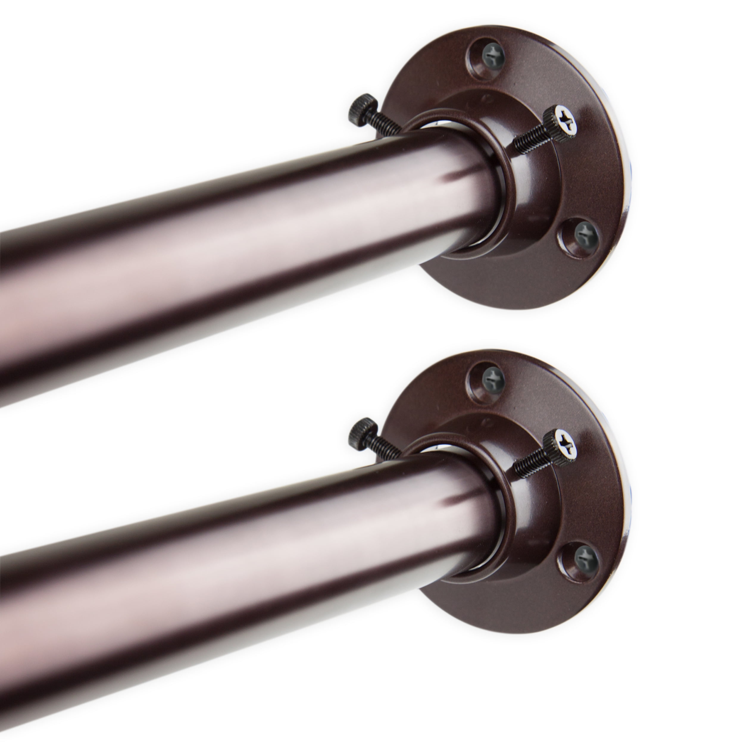 1" Adjustable 66-115 inch Room Divider Rod and Socket Set - Bronze
