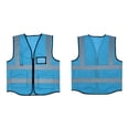 thumbnail image 4 of Ceisia Men's Reflective Safety Vest with Zipper Pockets Mesh Construction Workwear Sleeveless Protective Jacket Sky Blue Free Size Gifts, 4 of 5