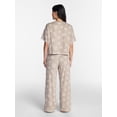 thumbnail image 2 of Way to Celebrate Women's Hacci Knit Short Sleeve Sleep Top, Sizes XS to 3X, 2 of 4