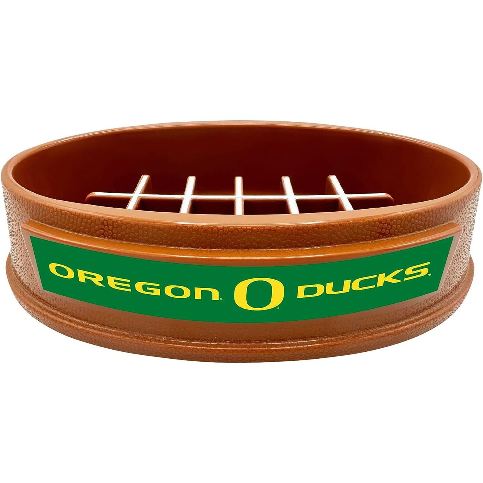 Pets First NCAA Oregon Ducks Super-Bowl Slow Feeder Bowl for Dogs and Cats with Non-Slip Mat