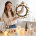 thumbnail image 4 of 11.81Inch Easter Egg Wreath, Artificial Spring Flower Wreath with Colorful Eggs, Hanging Easter Wreath for Front Door Home Decor, 4 of 9
